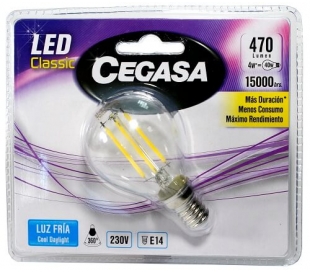 Bombilla LED esférica E14 10W 230v