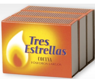 FOSFOROS LARGOS COCINA TRES ESTRELLAS PACK 3 UN.