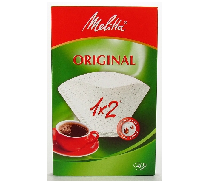 FILTROS 1X2 CAFE PAPEL MELITTA 40 UN.