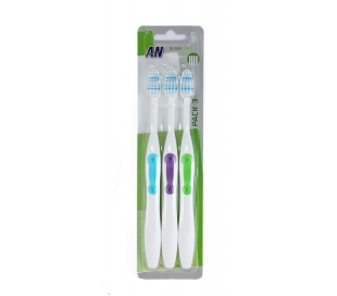 CEPILLO DENTAL SUAVE ARCON NATURA PACK-3