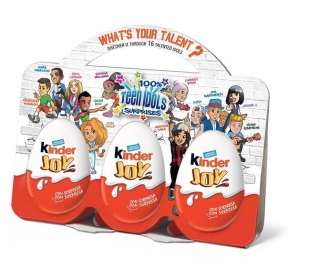 HUEVO JOY SORPRESA KINDER PACK 3X20 GRS.