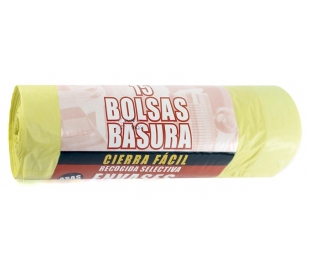 Bolsa basura amarilla Reciclaje Envases Albal Handy Bag 30L 15 u