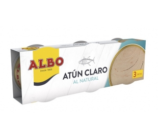 ATUN CLARO NATURAL ALBO PACK 3X65 GRS.