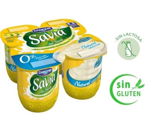 YOGUR SAVIA NATURAL DANONE PACK 4X125 GRS.