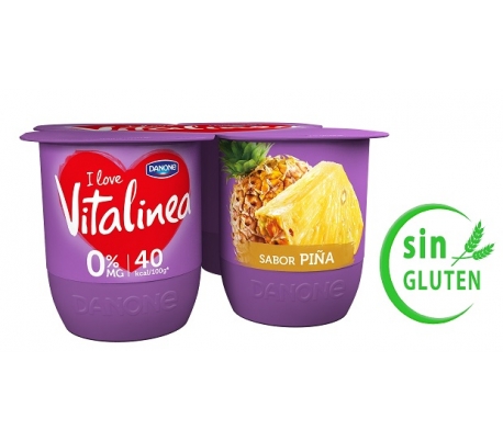 Yogur sabor plátano sin gluten pack 4 unidades 120 g · DANONE