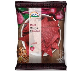 SNACKS NACHOS BEET&SEA SALT ZANUY 130 GRS.