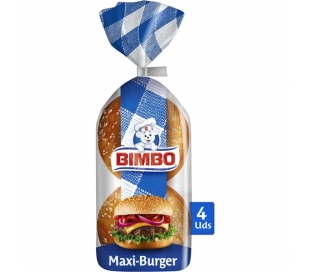 PAN MAXI BURGUER 4UDES. BIMBO 300 GR.