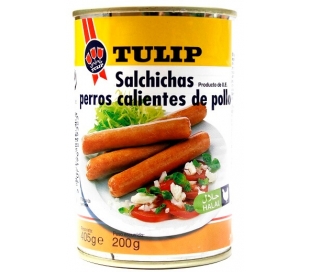 SALCHICHAS PERRO CALIENTE POLLO TULIP 200 GR.