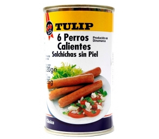 SALCHICHAS PERROS CALIENTES TULIP 125 GR.