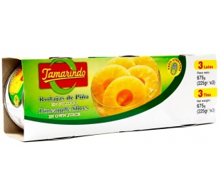 PIÑA EN SU JUGO TAMARINDO PACK 3X140 GR.