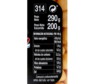 GARBANZOS EXTRA TAMARINDO FRASCO 295 GR.
