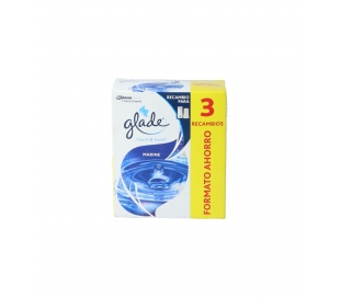 RECAMBIO AMBIENTADOR TOQUE MARINO GLADE PACK 3X10 ML.