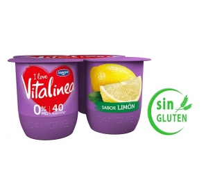 YOGUR VITALINEA SABOR LIMON DANONE PACK 4X120 GRS.