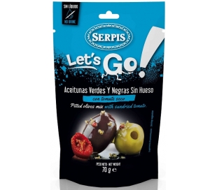 ACEITUNA VERDE Y NEGRA SERPIS 70 GR.