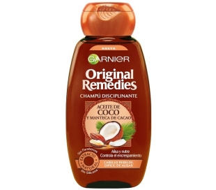 CHAMPU DISCIPLINANTE ACEITE COCO-MA.CACAO ORIGINAL REMEDIES 300 ML.