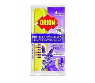 ANTIPOLILLAS LAVANDA FRESCA ORION 2 UN. PINZAS