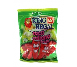GOLOSINAS TACO RELLENO FRESA KING REGAL 100 GRS.