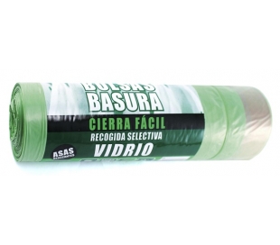 BOLSA BASURA 30 L.RECOGIDA VIDRIO R-50 15 UN.