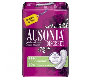 COMPRESA DISCREET NORMAL AUSONIA 12 UDS.