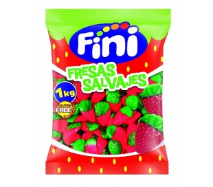 GOLOSINAS DE GOMA FRESAS SALVAJE BRILLO, BOLSA FINI 1 KG.