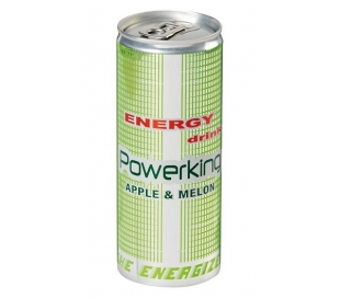 BEBIDA ENERGETICA MELON-MANZANA POWERKING 250 ML.