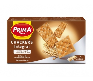 GALLETAS CRACKERS INTEGRAL PRIMA PACK 8X25 GR.