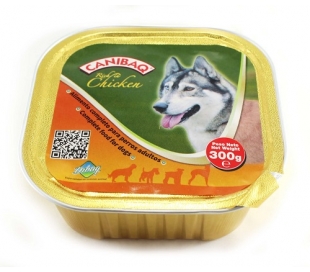 PATE POLLO CANIBAQ T.300G