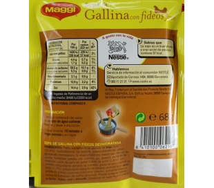 SOPA GALLINA CON FIDEOS MAGGI 68 GR.