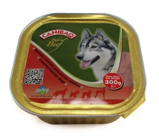 PATÉ RICO EN BUEY CANIBAQ 300 GR.