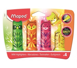 MARCADORES FLUO MINI FRIENDS MAPED 4 UN. 743677