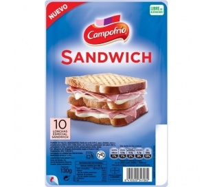 FIAMBRE MAGRO SANDWICH CAMPOFRIO 130 GR.LONCHAS