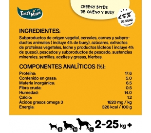 COMIDA PERRO TASTY MINIS QUESO BUEY PEDIGREE 140 GR.