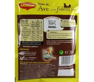 SOPA AVE CON FIDEOS MAGGI 80 GR.