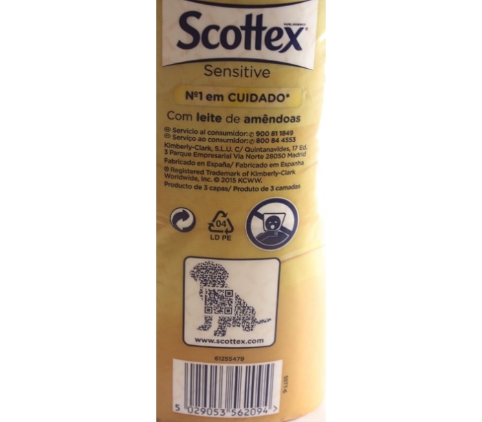 Scottex Sensitive Papel Higiénico Seco 6 rollos