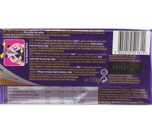 CHOCOLATE DAIRY CADBURY 110 GR.