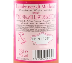 VINO ROSADO LAMBRUSCO MONTEBERIN 75 CL.