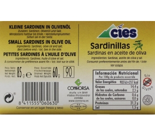 SARDINILLAS ACEITE OLIVA CIES 60 GR.