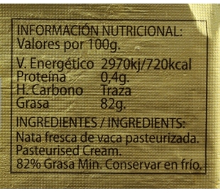 MANTEQUILLA SIN SAL LA IRLANDESA 250 GRS.