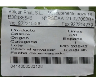 FRUTERIA LIMA . 500 GRS.