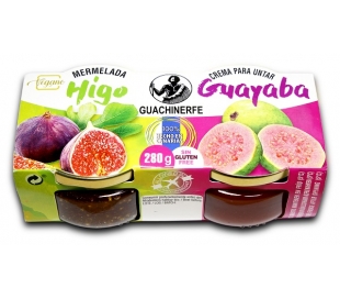 MERMELADA DE HIGO + CREMA GUAYABA GUACHINERFE PACK 2X140 GR.