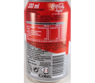 REFRESCO LIGHT COCA COLA 330 ML.