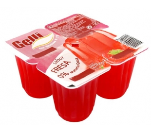 GELATINA FRESA PACK 4X100 GRS.