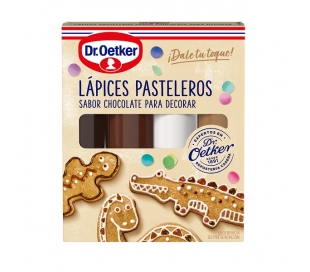 DECORACION PASTELERO LAPICES SABOR CHOCO. DR.OETKER 3 UDS.