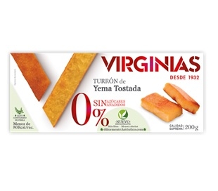 TURRON YEMA TOSTADA VIRGINIAS 200 GR.