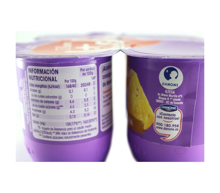 Comprar Yogur Danone Vitalinea 0% natural 4x120 g