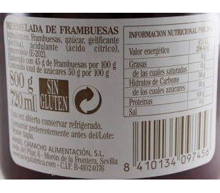 MERMELADA FRAMBUESAS VIEJA FABRICA 800 GR.