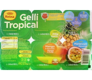 GELATINA GELLI TROPICAL REINA PACK 6X100 GRS.