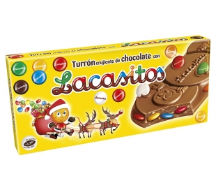 TURRON CRUJIENTE DE CHOCOLATE LACASITOS 215 GRS.