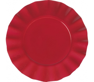 PLATO CT ROJO BRILLANTE 6 UN. 29 CM.