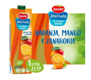 ZUMO EXOTICO NARANJA,MANGO+ZANAHO JUVER 1 L.